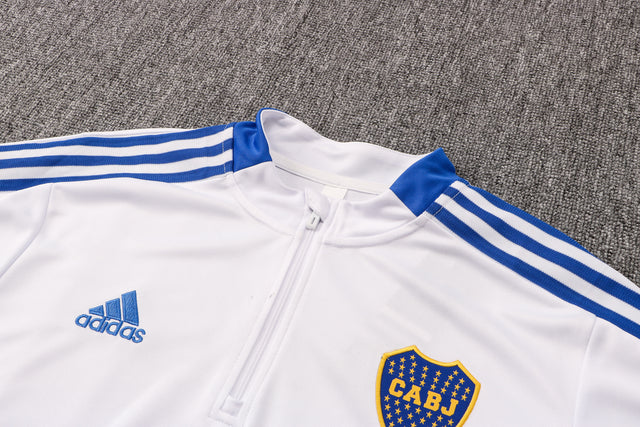 Fato de Treino Boca Juniors 21/22 Branco Com Ziper