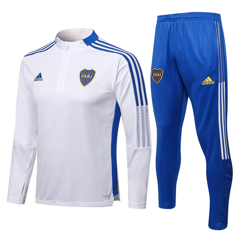 Fato de Treino Boca Juniors 21/22 Branco Com Ziper