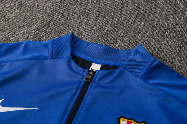Fato de Treino Barcelona 21/22 Azul Com Fecho