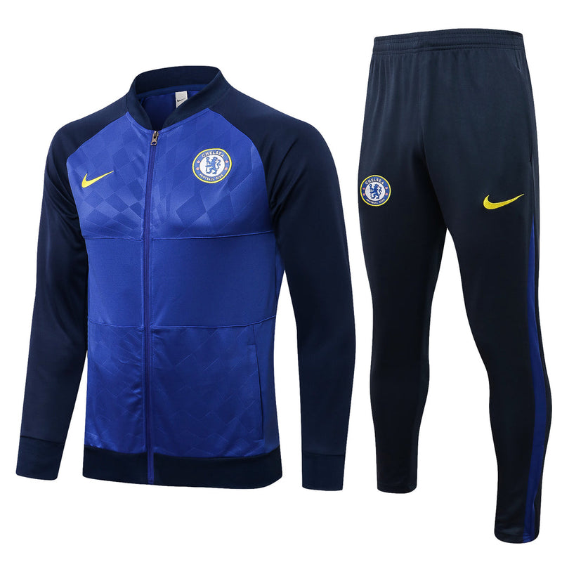 Fato de Treino Chelsea 21/22 Azul Com Fecho