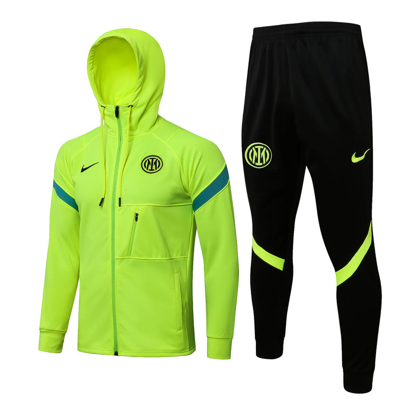 Fato de Treino Inter de Milão 21/22 Verde Com Capuz